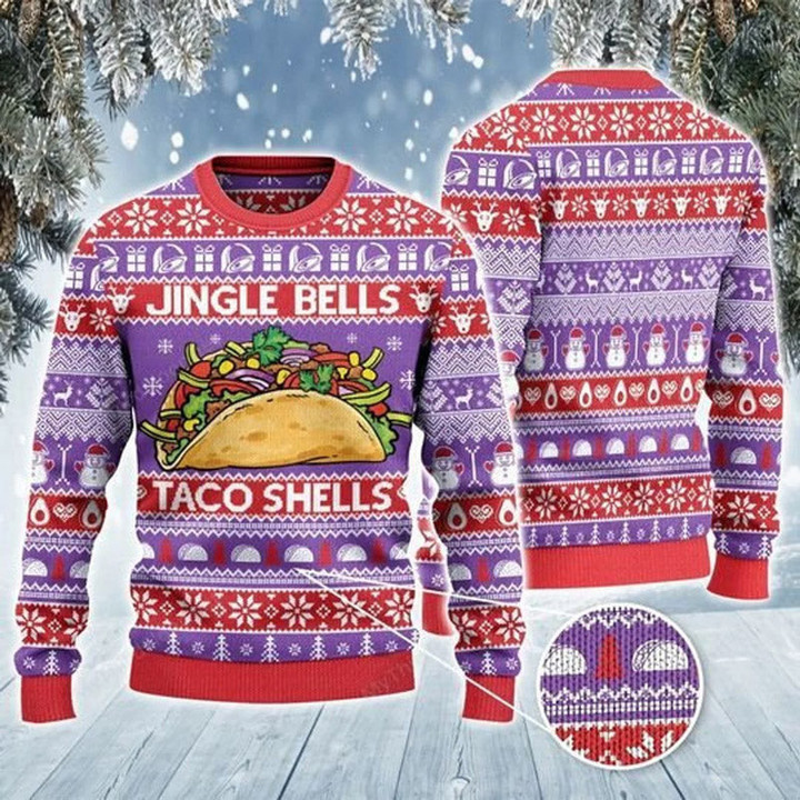 Jingle Bells Taco Shells Christmas Sweater – Best Christmas Gifts 2023