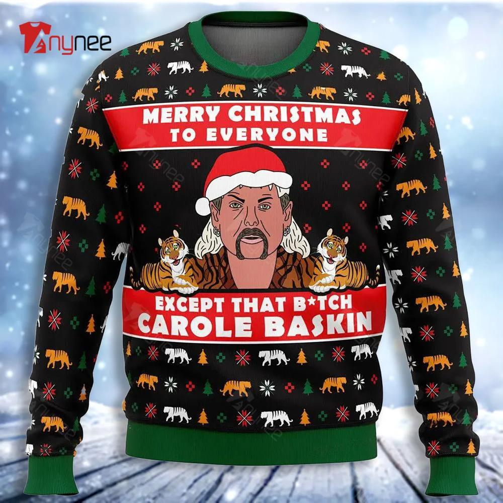 Joe Exotic Tiger King Ugly Christmas Sweater- Best Christmas Gifts 2023