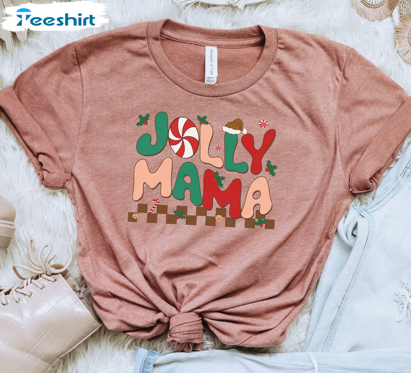 Jolly Mama Shirt – Merry Christmas Unisex Hoodie Sweatshirt