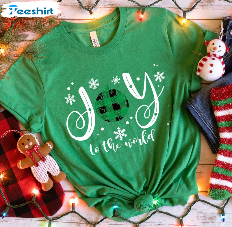 Joy To The World Christmas Shirt, Nativity Scene Unisex Hoodie Sweatshirt