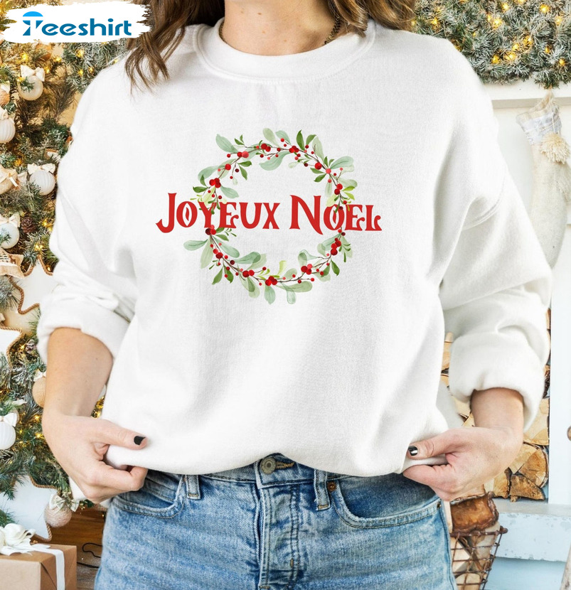 Joyeux Noel Shirt, Christian Christmas Short Sleeve Unisex T-shirt