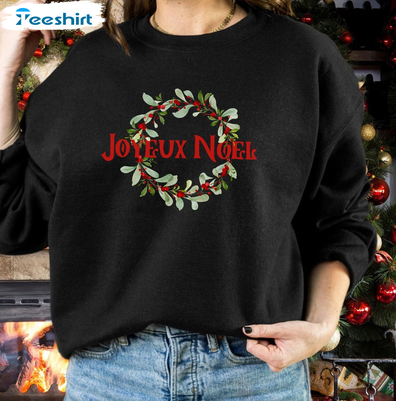 Joyeux Noel Shirt, Christian Christmas Short Sleeve Unisex T-shirt