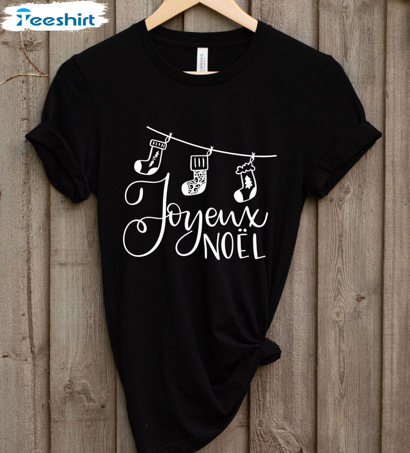 Joyeux Noel Shirt, French Christmas Sweatshirt Unisex Hoodie