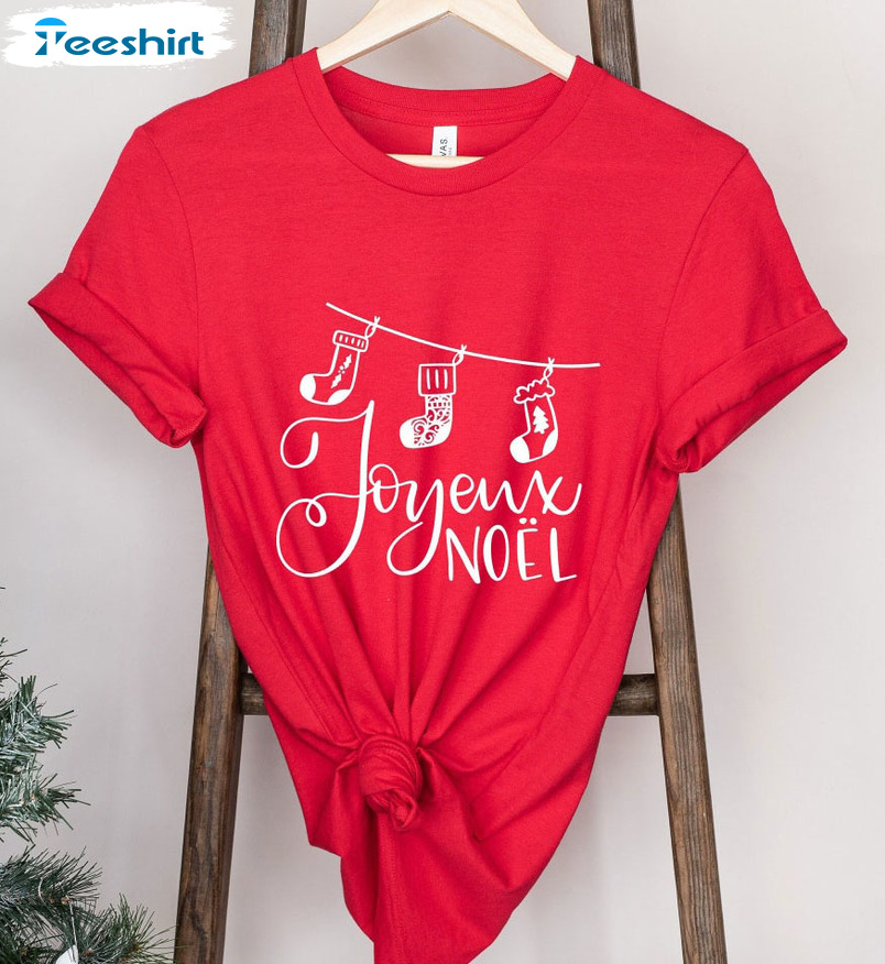 Joyeux Noel Shirt, French Christmas Sweatshirt Unisex Hoodie