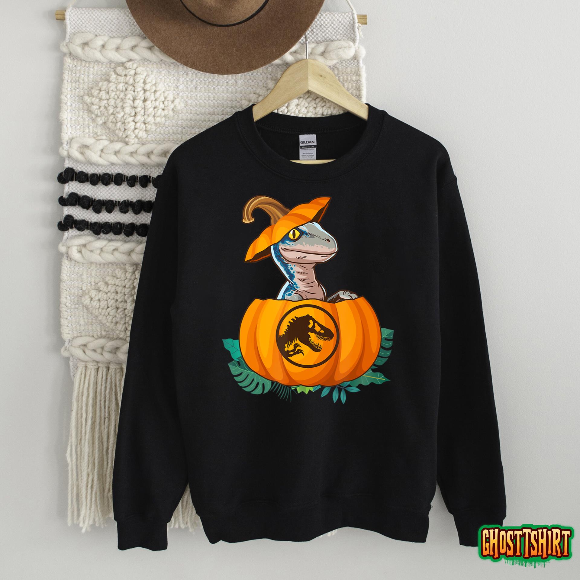 Jurassic World Halloween Dinosaur Pumpkin Logo T-Shirt