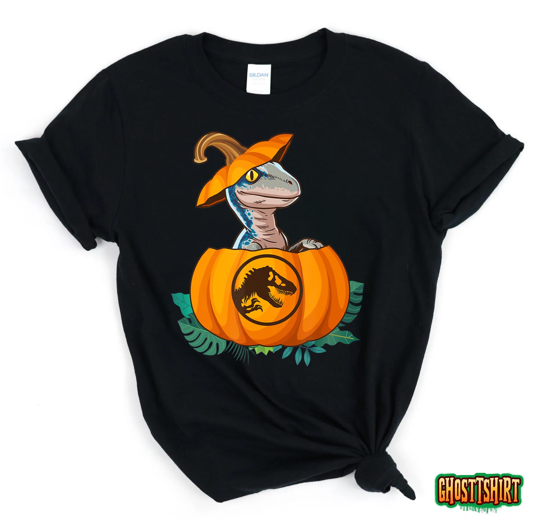 Jurassic World Halloween Dinosaur Pumpkin Logo T-Shirt