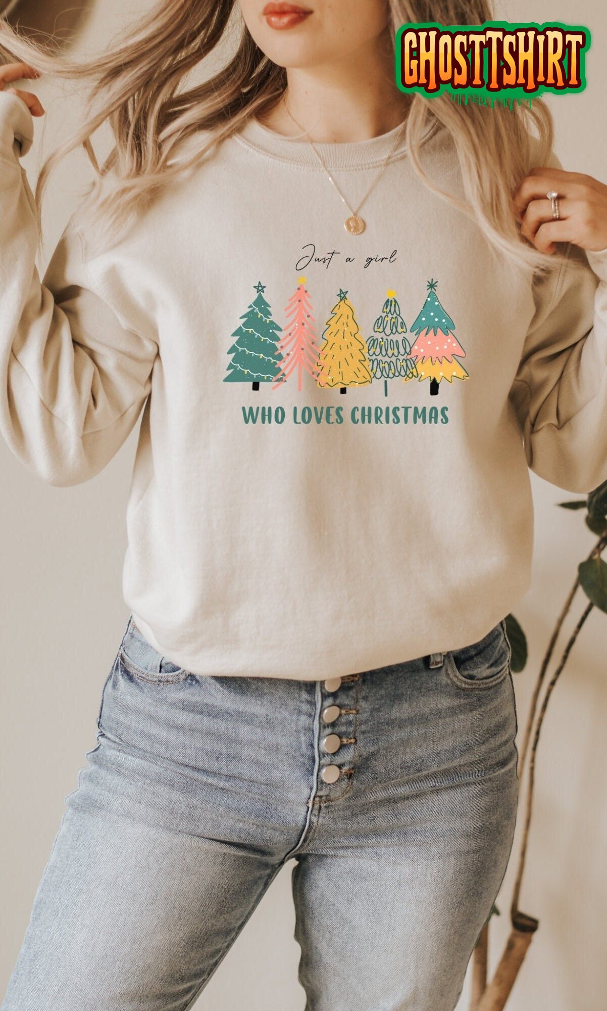 Just a Girl Who Loves Christmas Sweatshirt