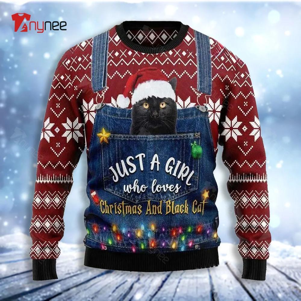 Just A Girl Who Loves Christmas Ugly Christmas Sweater- Best Christmas Gifts 2023