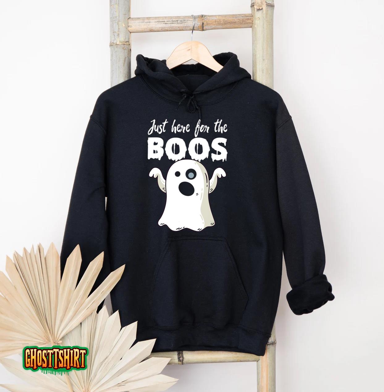 Just Here For The Boos, Scary Boo Ghost Costume Halloween T-Shirt