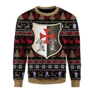 Knight Templar Ugly Christmas Sweater | For Men & Women | Adult | US3583- Best Christmas Gifts 2023