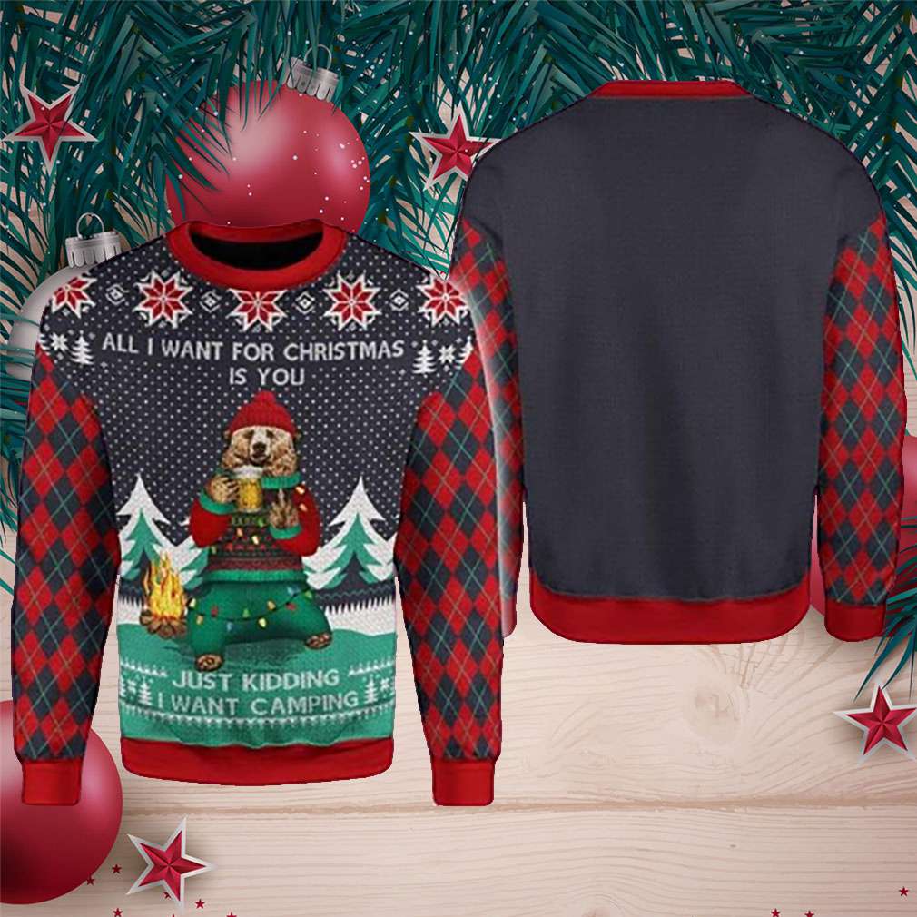 Knitting Pattern 3D Fullprint Shirt All I Want For Christmas Is Camping Hoodie- Best Christmas Gifts 2023