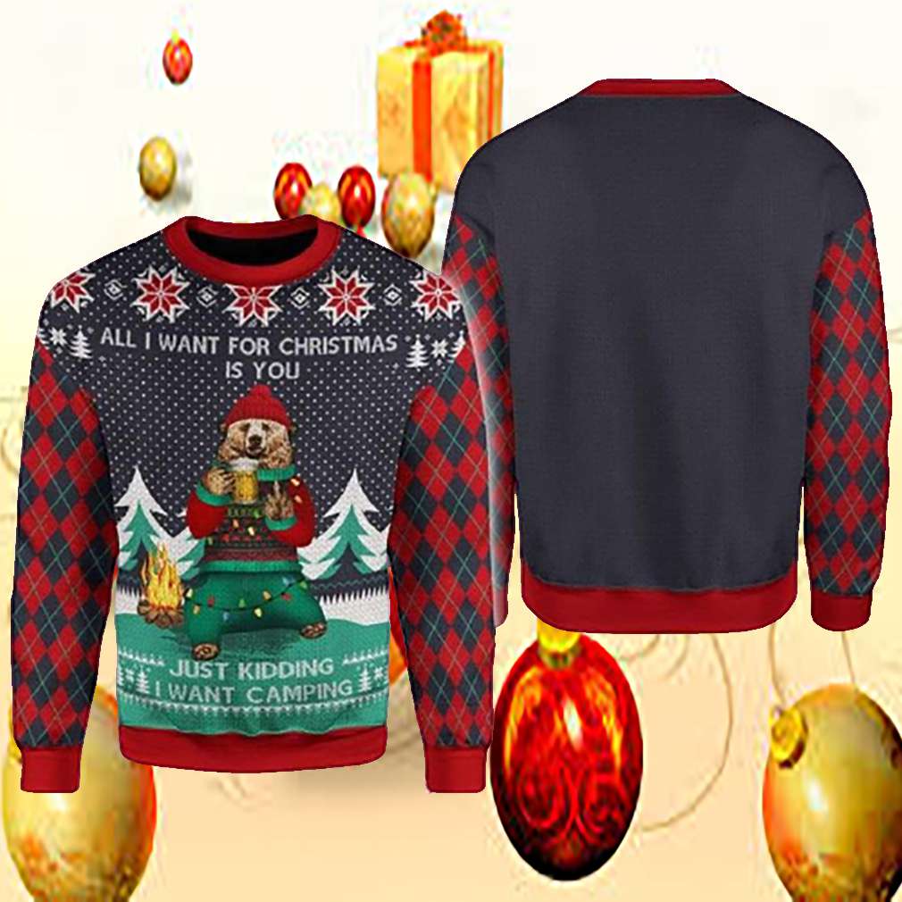 Knitting Pattern 3D Fullprint Shirt All I Want For Christmas Is Camping Hoodie- Best Christmas Gifts 2023