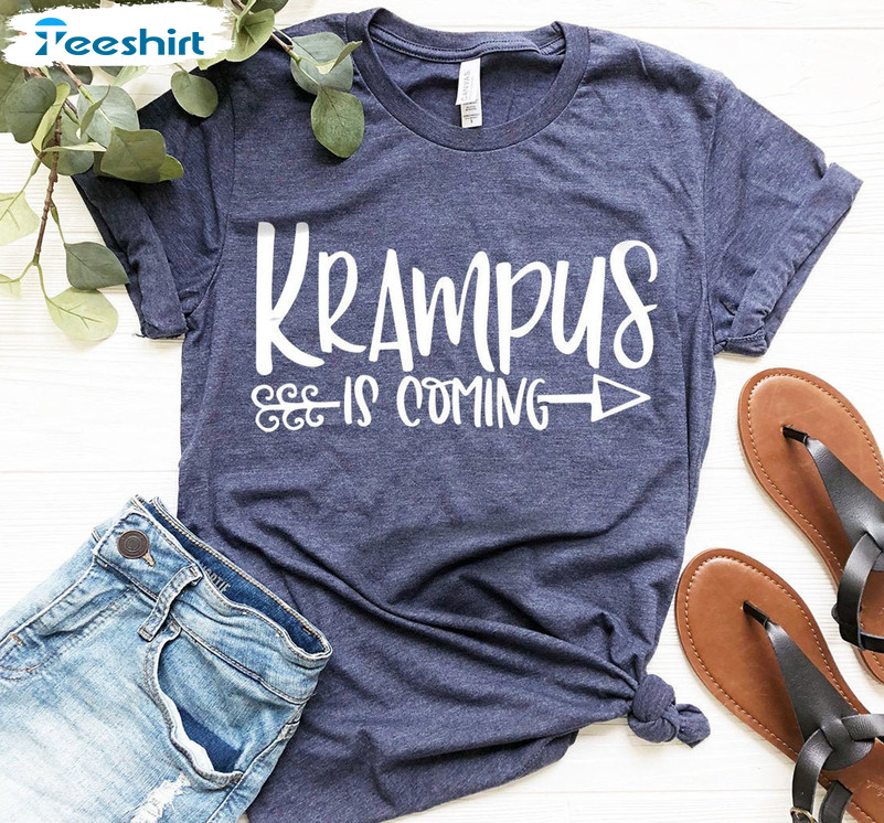 Krampus Is Coming Christmas Shirt, Apparel Xmas Tee Tops Unisex Hoodie