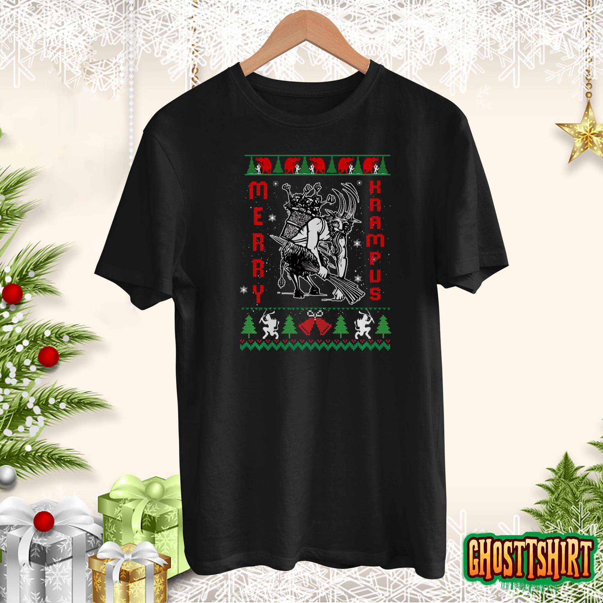 Krampus Ugly Christmas Sweater, Christmas, Merry Krampus Sweatshirt