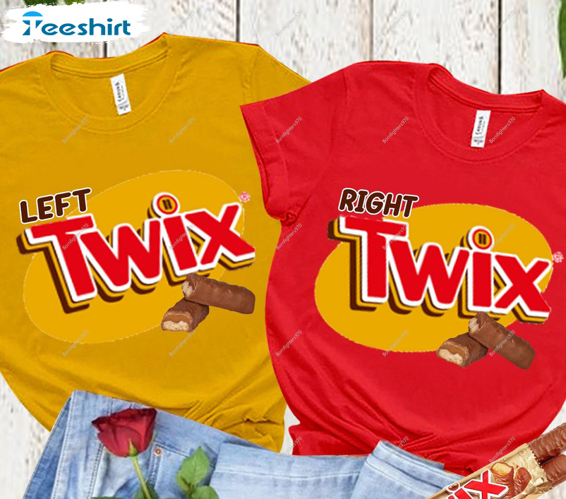 Left And Right Couple Shirt – Candy Halloween Unisex T-shirt Tee Tops