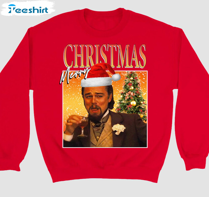 Leonardo Dicaprio Vintage Shirt, Funny Christmas Unisex T-shirt Crewneck