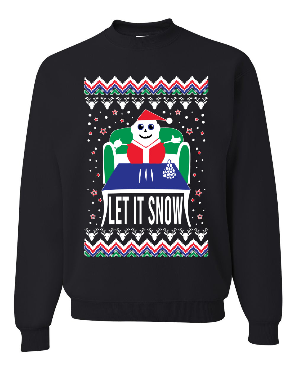 Let It Snow Cocaine Santa Merry Ugly Christmas Sweater- Best Christmas Gifts 2023