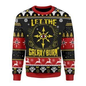 Let The Galaxy Burn Ugly Christmas Sweater | For Men & Women | Adult | US3518- Best Christmas Gifts 2023