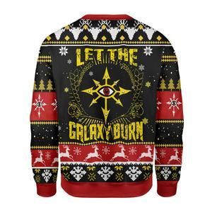 Let The Galaxy Burn Ugly Christmas Sweater | For Men & Women | Adult | US3518- Best Christmas Gifts 2023