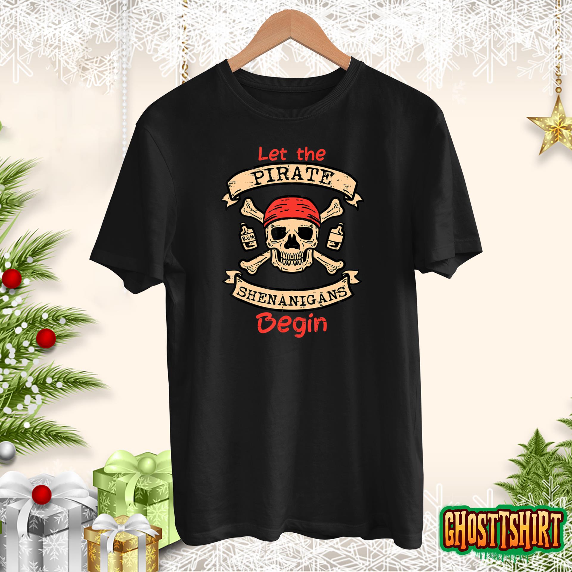 Let The Pirate Shenanigans Begin Skull Fun Halloween Costume Sweatshirt