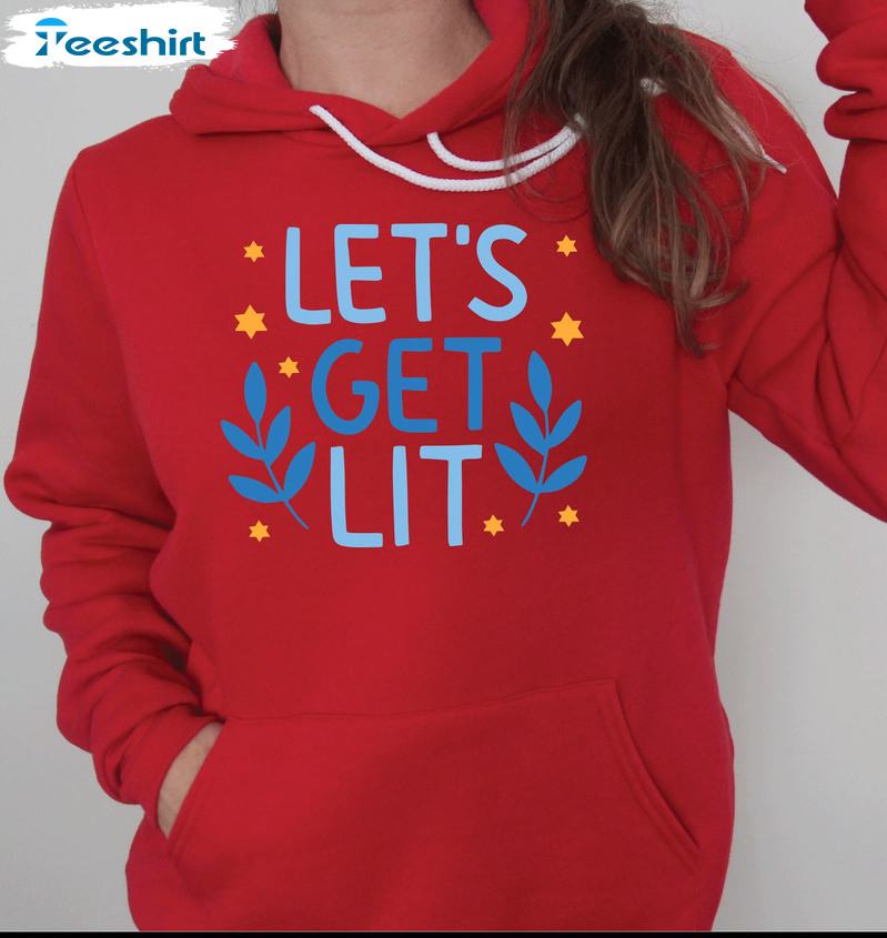 Let’s Get Lit Hanukkah Shirt – Christmas Trendy Sweater Sweatshirt