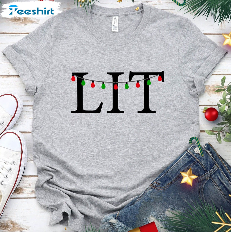 Let’s Get Lit Shirt – Christmas Hanukkah Unisex Hoodie Crewneck