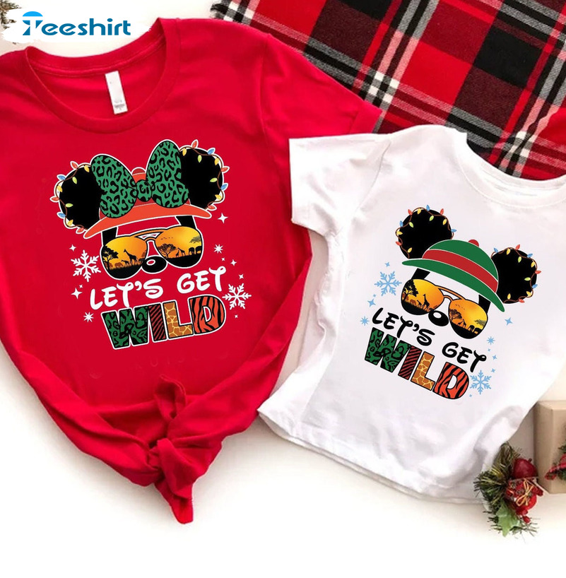 Let’s Get Wild Christmas Shirt, Magic Kingdom Merry Party Shirt Animal