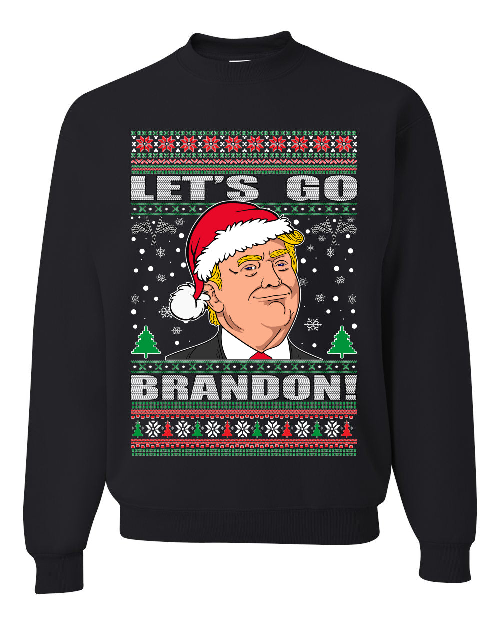 Let’s Go Brandon Funny Santa Hat Ugly Christmas Sweater- Best Christmas Gifts 2023