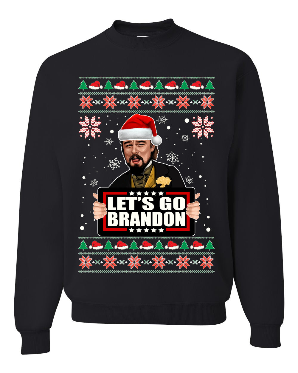 Let’s Go Brandon Leo Laughing Meme Merry Ugly Christmas Sweater- Best Christmas Gifts 2023