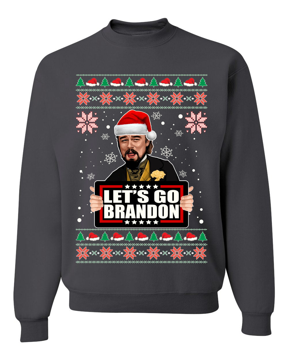 Let’s Go Brandon Leo Laughing Meme Merry Ugly Christmas Sweater- Best Christmas Gifts 2023