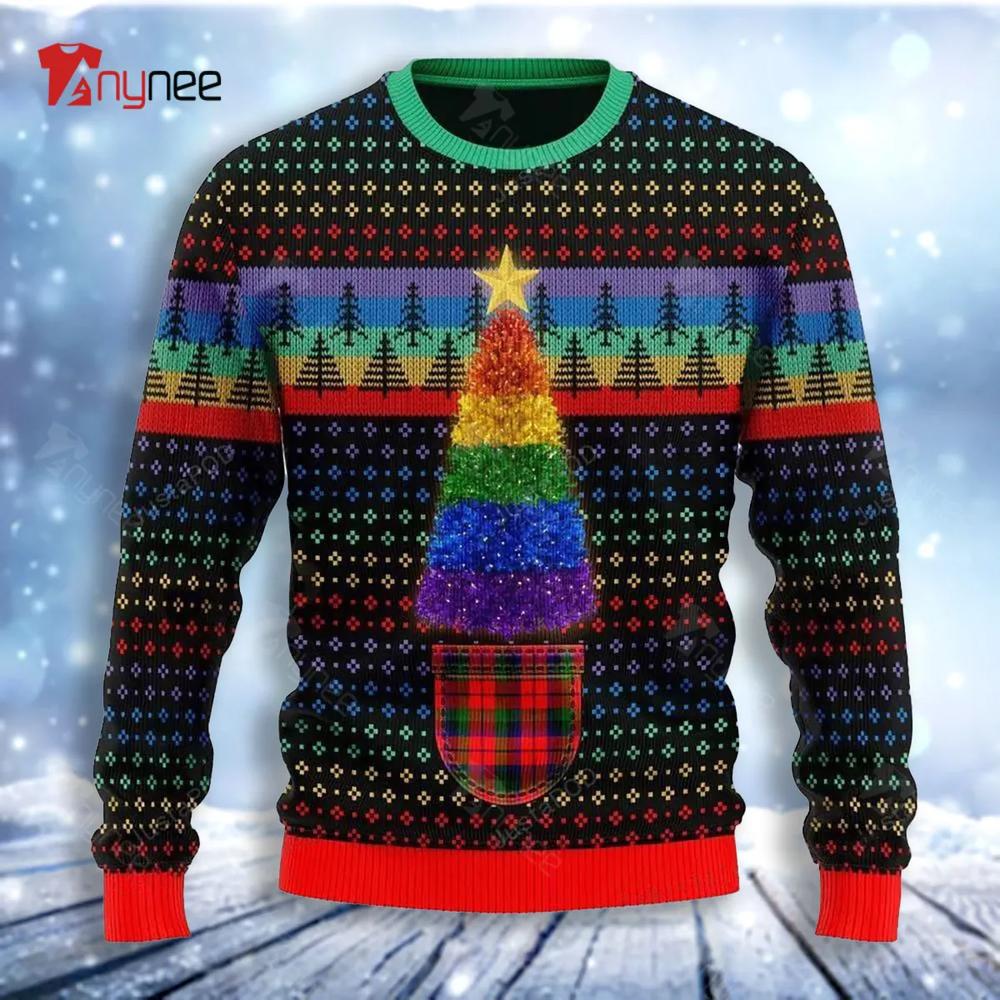 Lgbt Christmas Tree Ugly Christmas Sweater- Best Christmas Gifts 2023