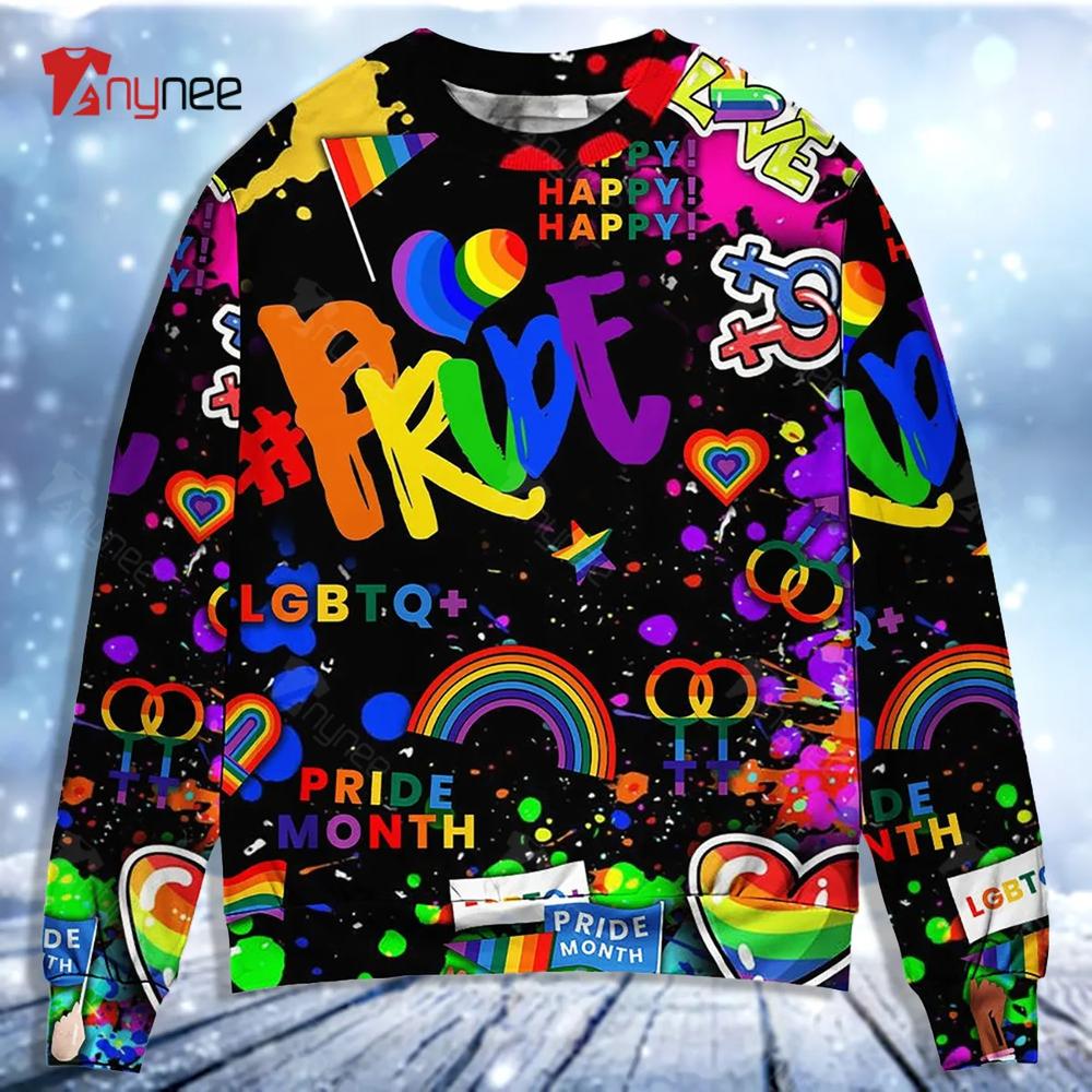 Lgbt Pride Mix Color Ugly Christmas Sweater- Best Christmas Gifts 2023