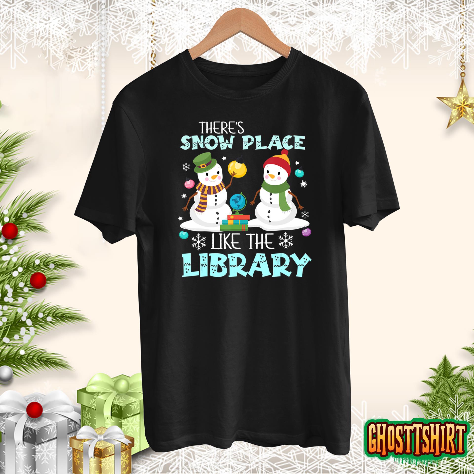 Librarian There’s Snow Place Like The Library Christmas Hoodie