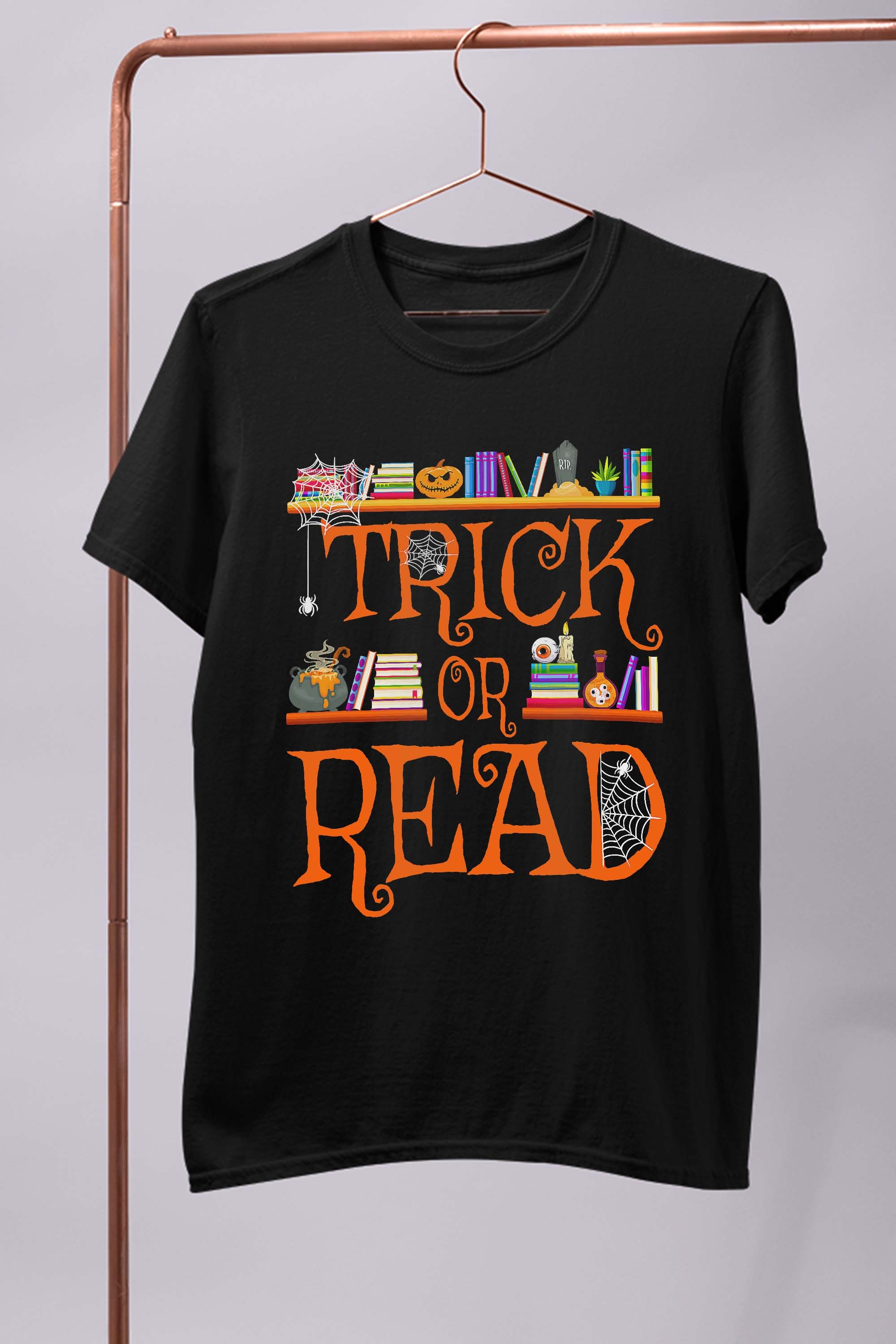 Librarian Trick or Read Library Event Halloween Book Lovers T-Shirt