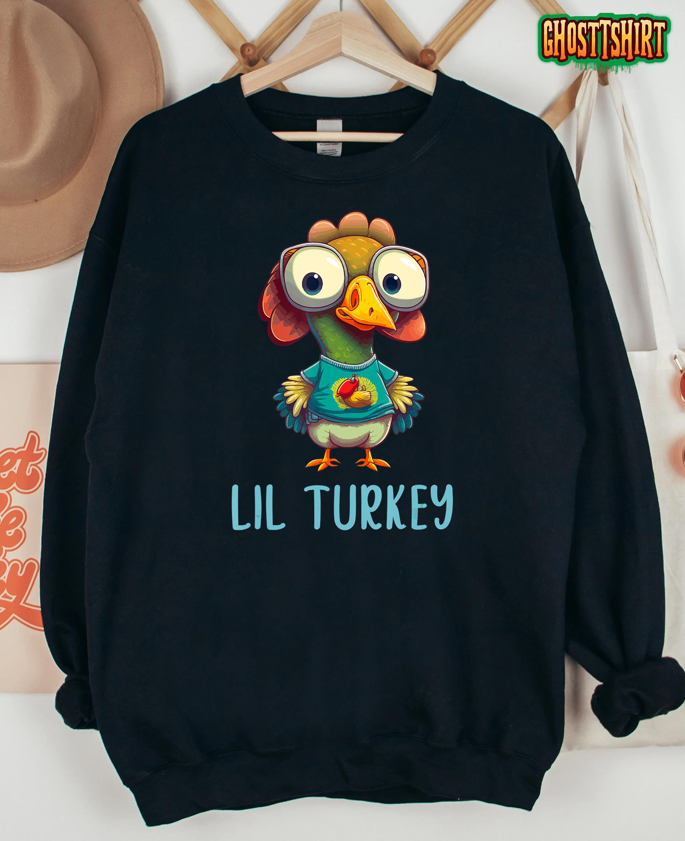 Lil Turkey Thanksgiving Toddler Boys Cute Funny Kids T-Shirt