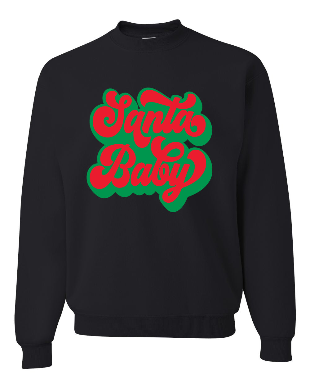 Logo Parody Santa Baby Ugly Christmas Sweater Unisex Crewneck Graphic Sweatshirt- Best Christmas Gifts 2023