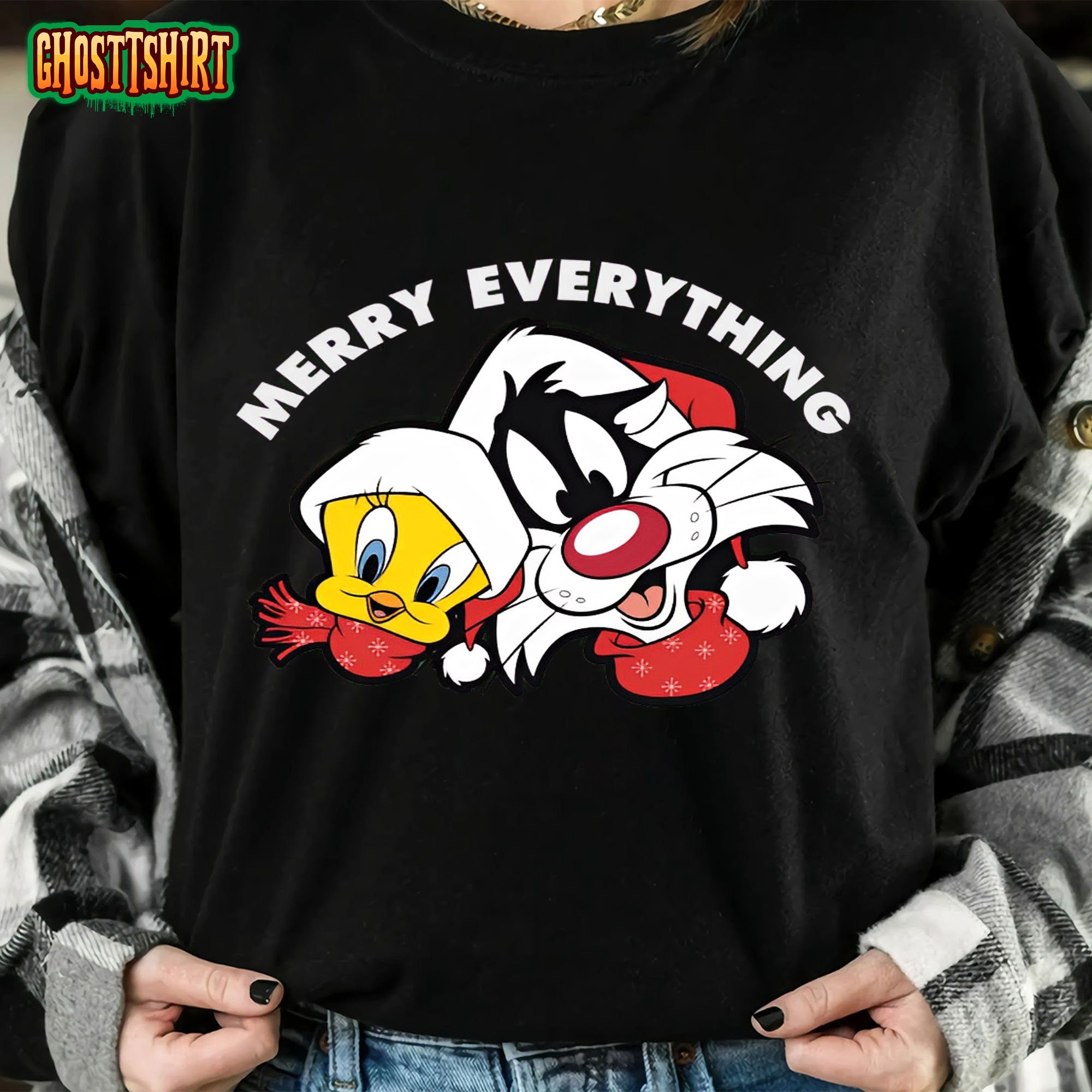 Looney Tunes Christmas Merry Everything Sweatshirt