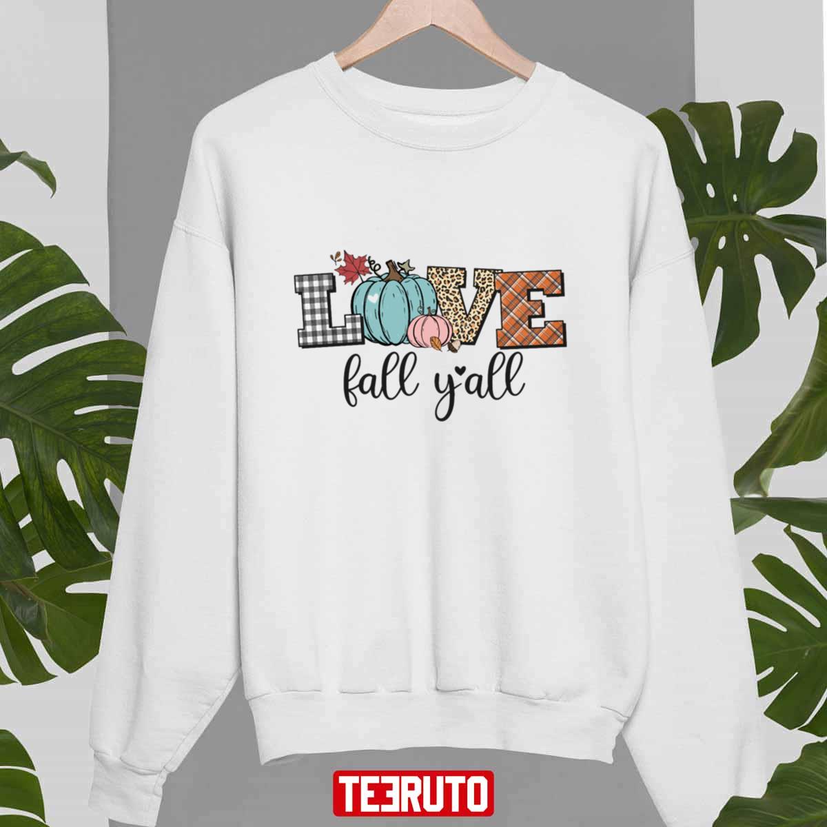 Love Fall Y’all Halloween Vintage Unisex Sweatshirt