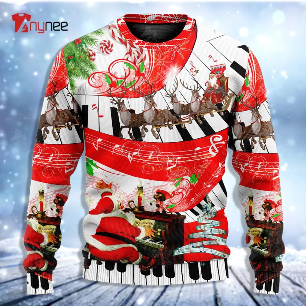 Love Music Happy Life Ugly Christmas Sweater- Best Christmas Gifts 2023