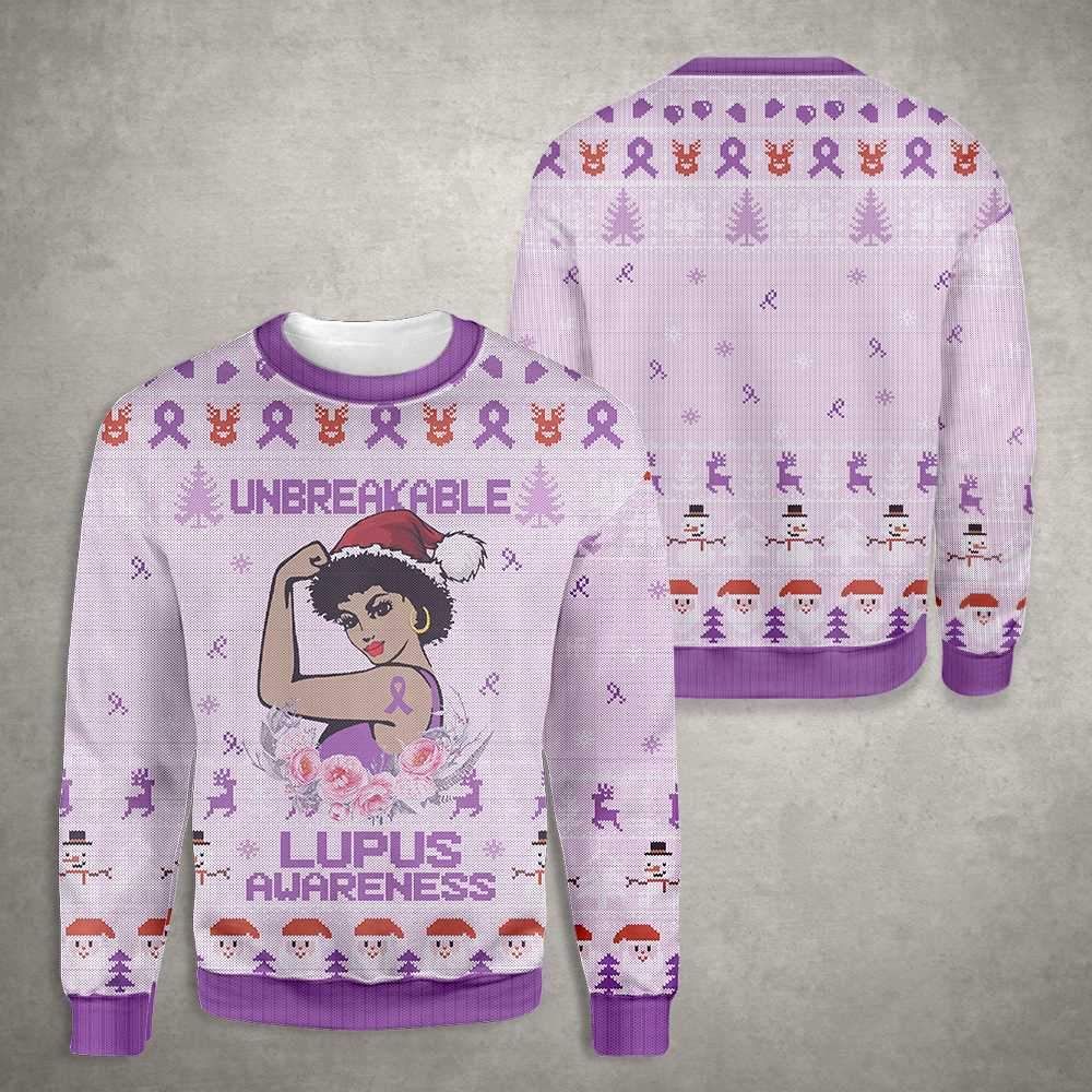 Lupus Awareness Ugly Christmas Sweater | Unisex | Full Size | Adult | Colorful | US3821- Best Christmas Gifts 2023