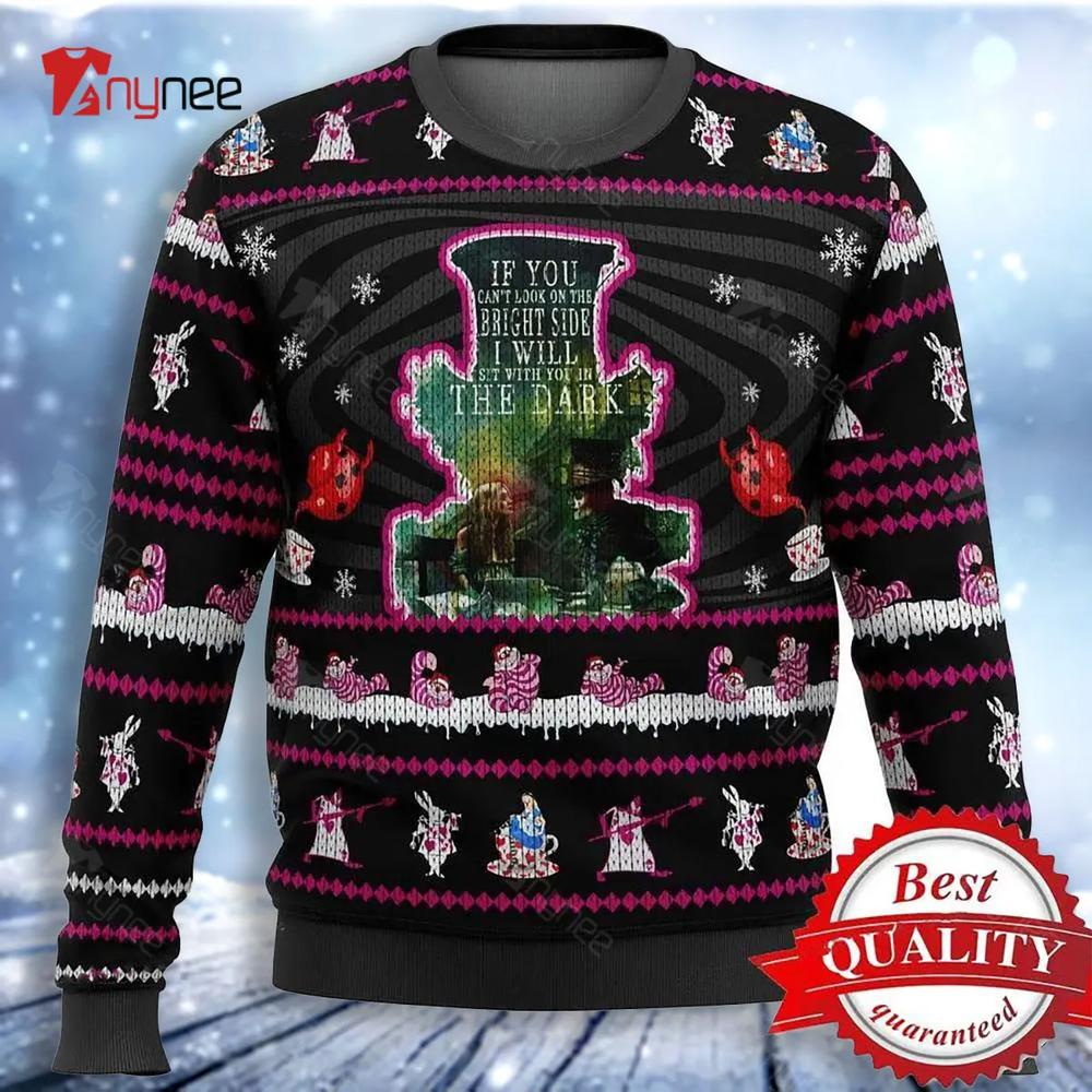 Mad Hatter Alice In Wonderland Ugly Christmas Sweater- Best Christmas Gifts 2023