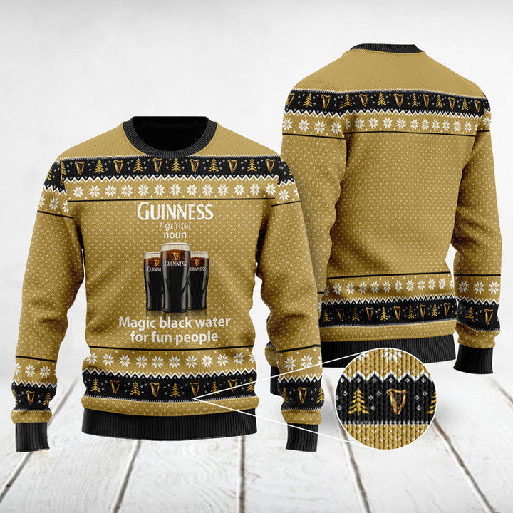 Magic Black Water Guinness Christmas Sweater – Best Christmas Gifts 2023