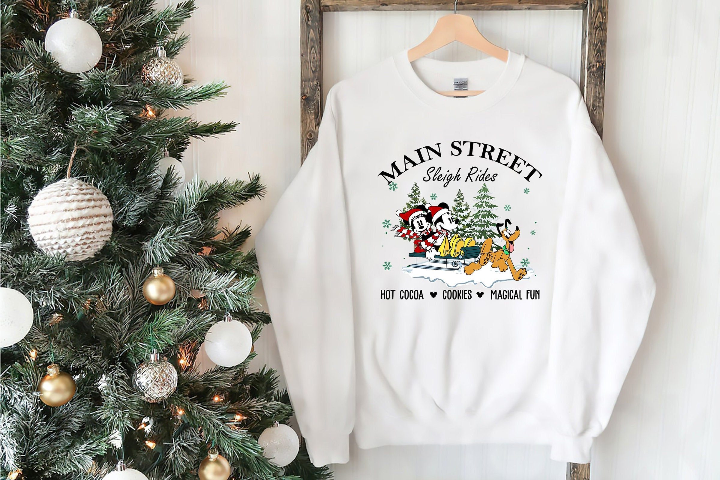 Main Street Sleigh Rides Christmas Sweatshirt