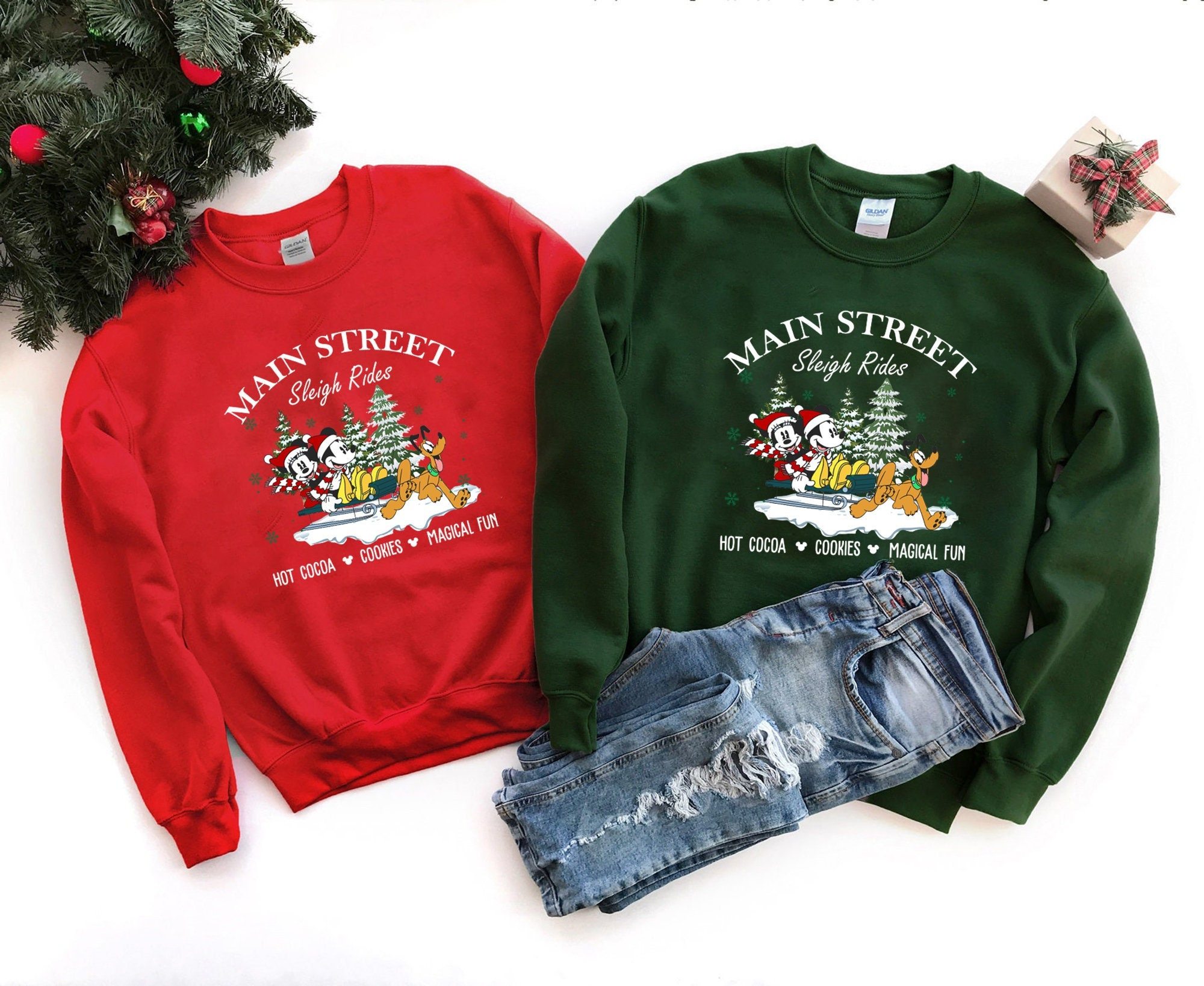 Main Street Sleigh Rides Christmas Sweatshirt