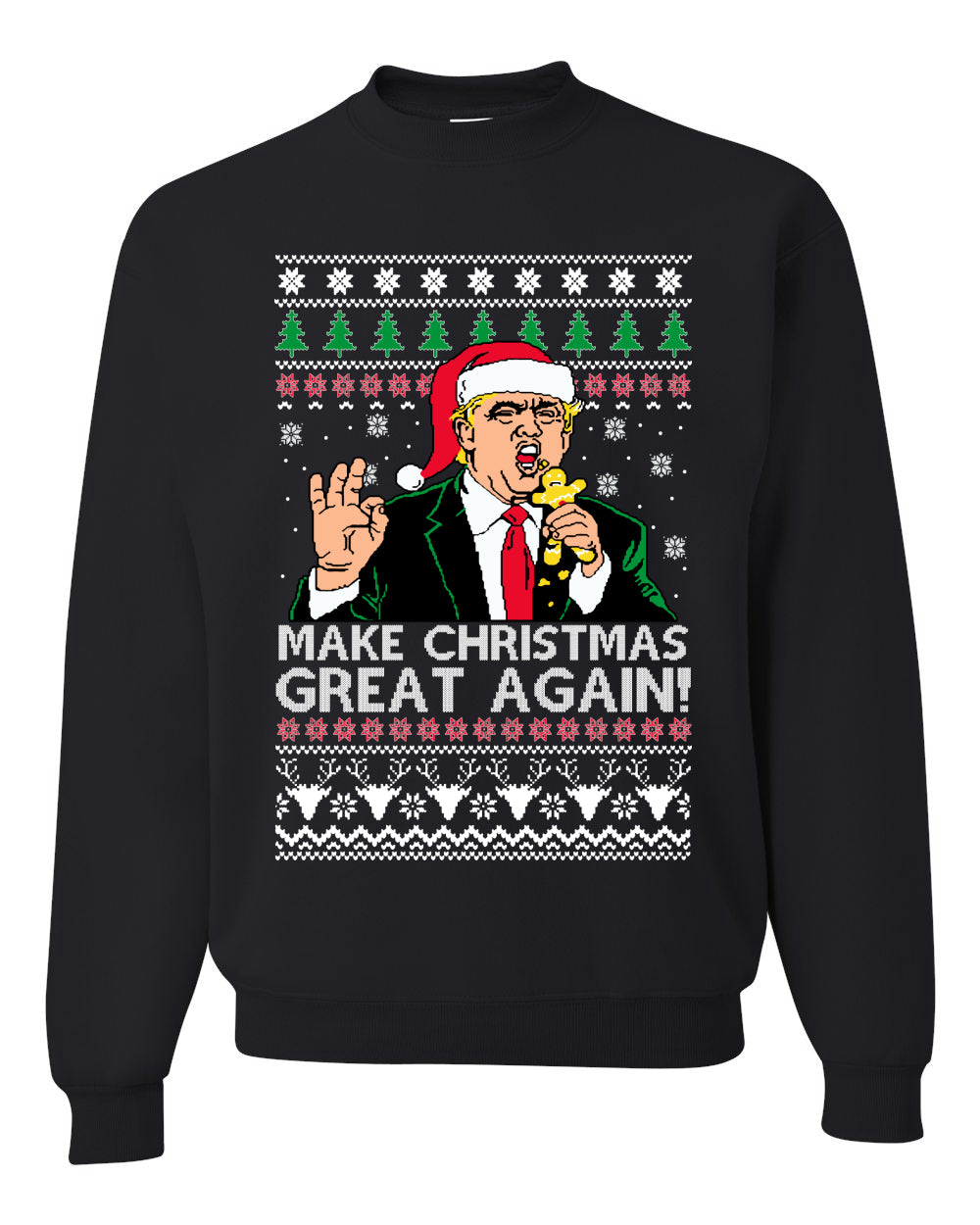 Make Christmas Great Again Funny Donald Trump Santa Merry Ugly Christmas Sweater- Best Christmas Gifts 2023