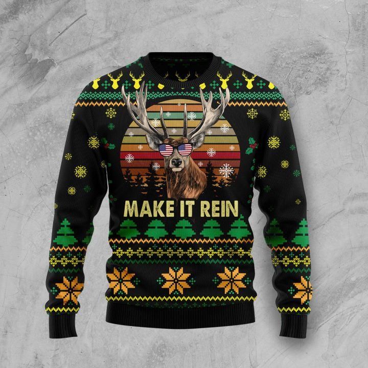 Make It Rein Ugly Christmas Sweater | For Men & Women | Adult | US1449- Best Christmas Gifts 2023