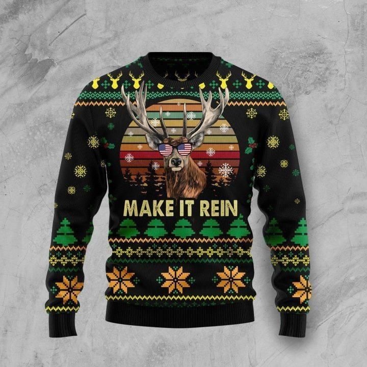 Make It Rein Ugly Christmas Sweater | For Men & Women | Adult | US3072- Best Christmas Gifts 2023