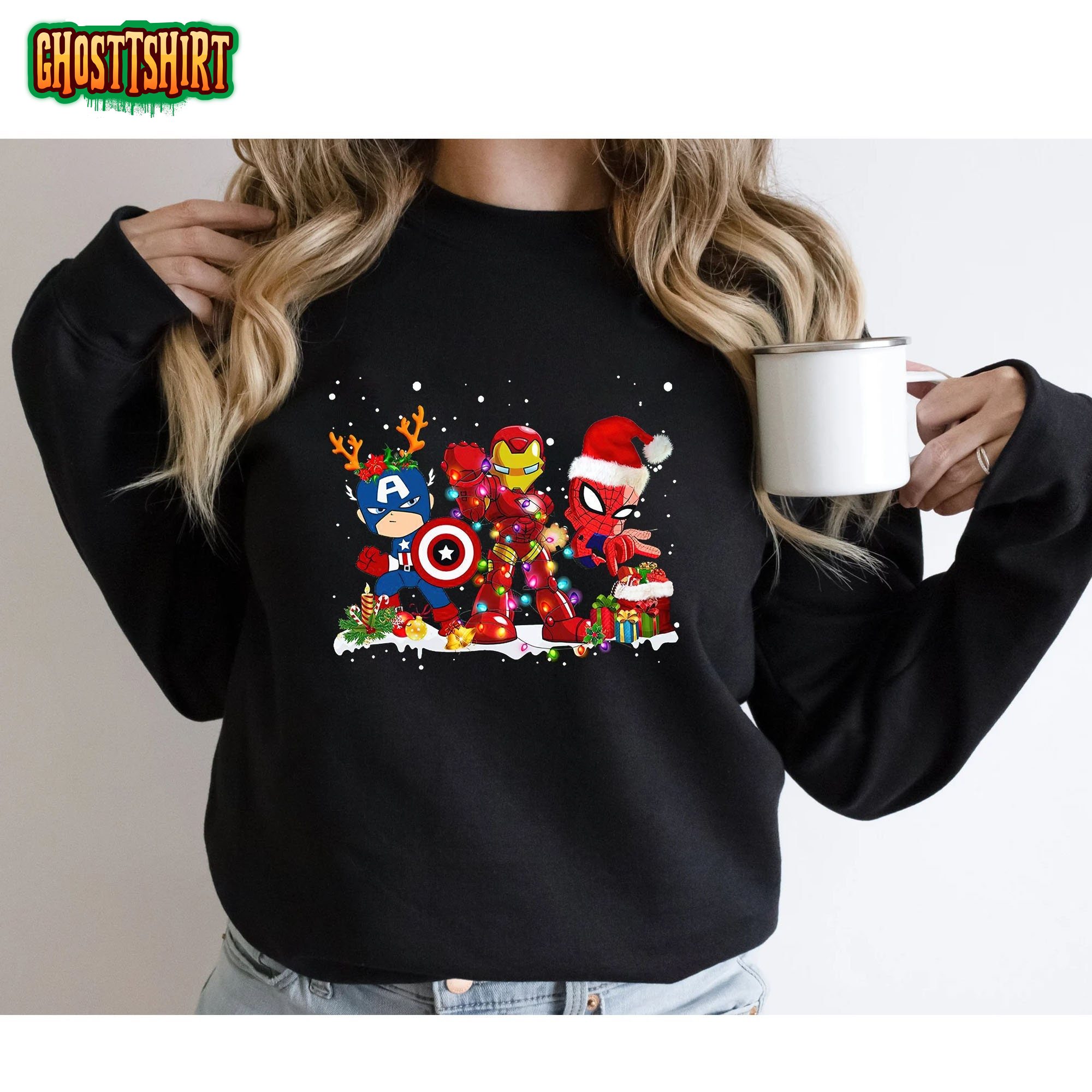 Marvel  Avengers Team Merry Christmas Sweathirt