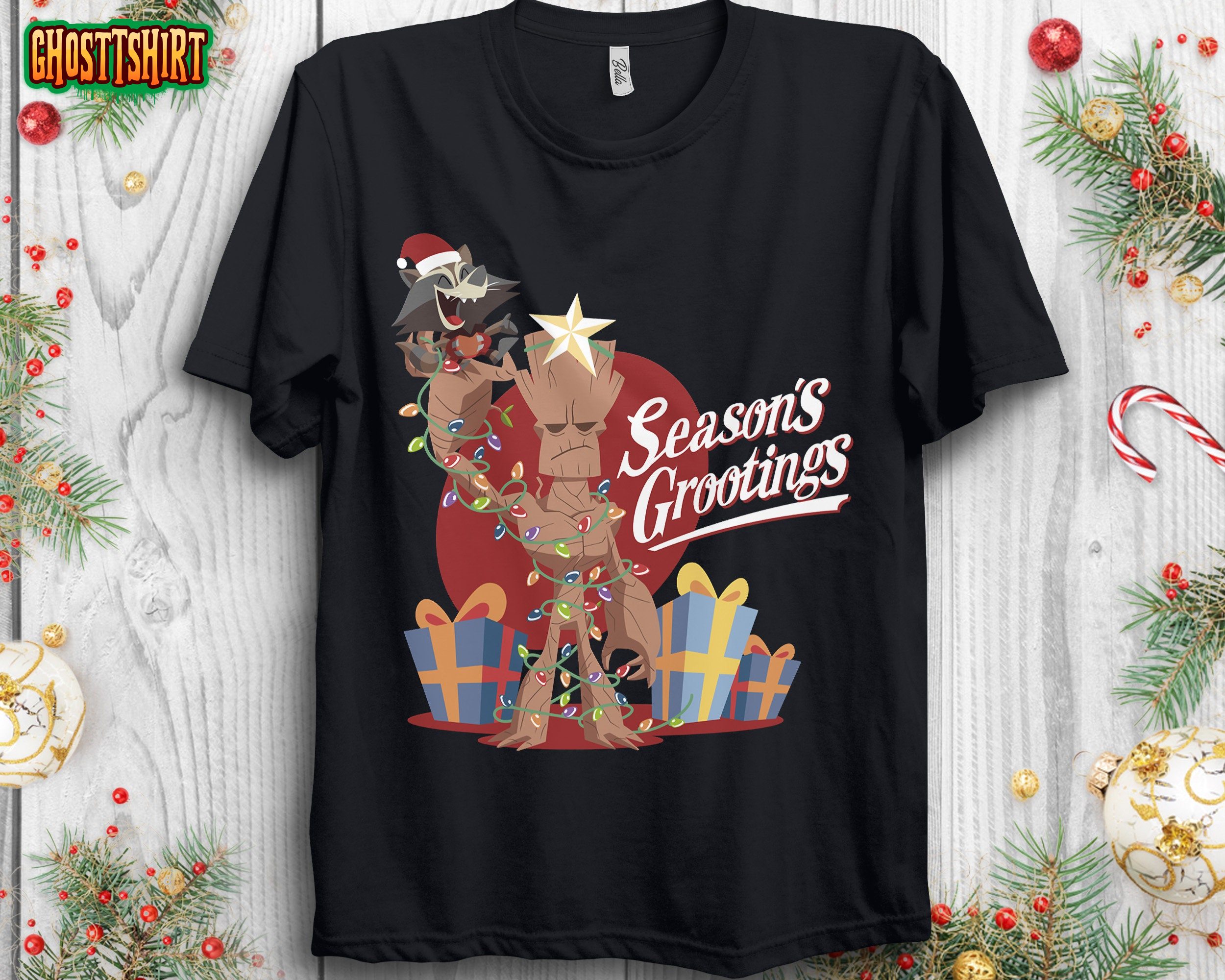 Marvel Guardians Of The Galaxy Season’s Grootings ChristmasUnisex T-Shirt