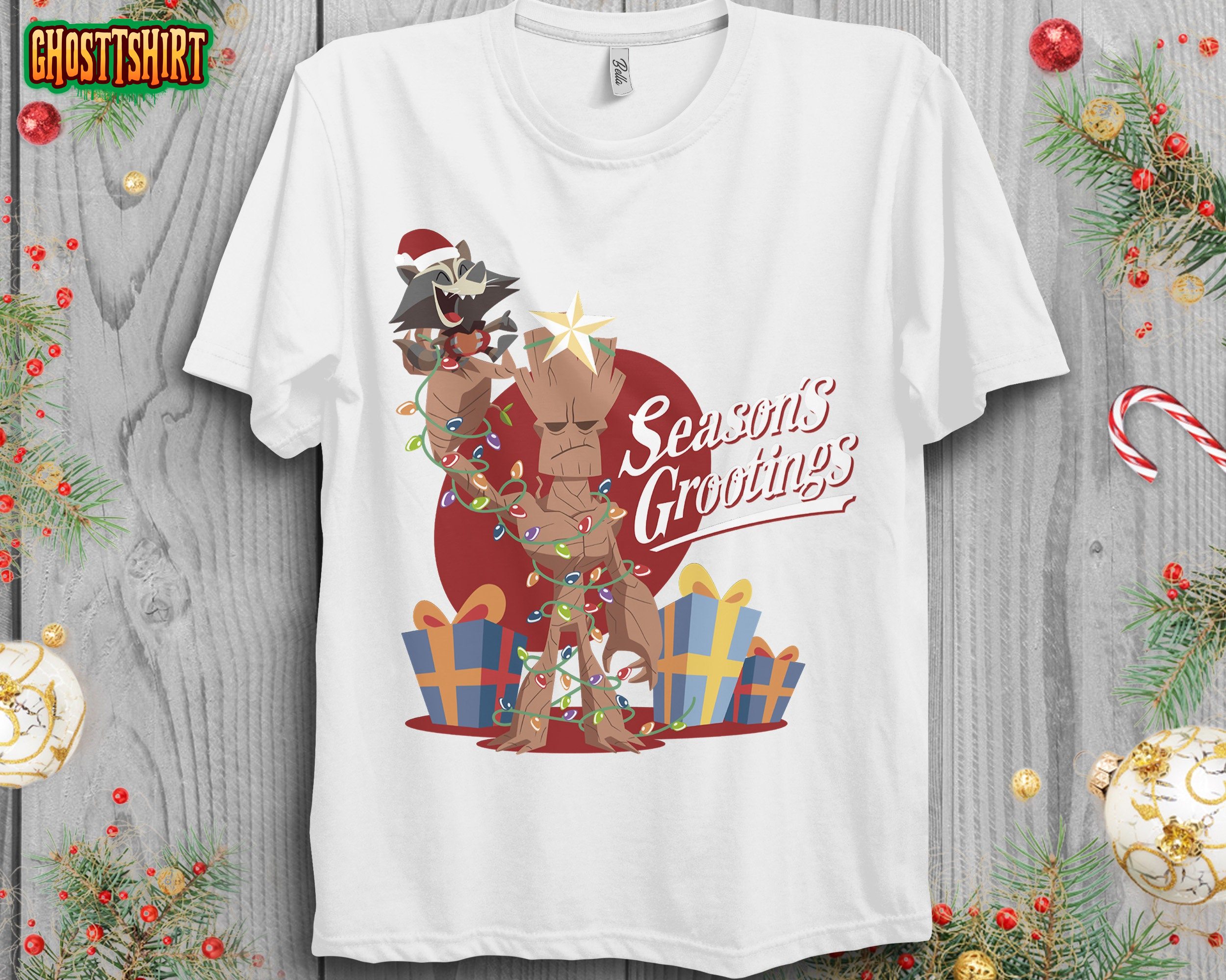 Marvel Guardians Of The Galaxy Season’s Grootings ChristmasUnisex T-Shirt